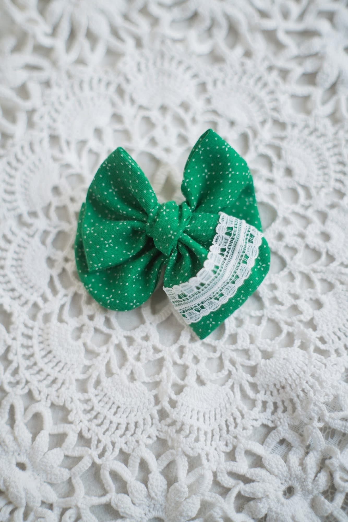 Green Christmas Mini with lace